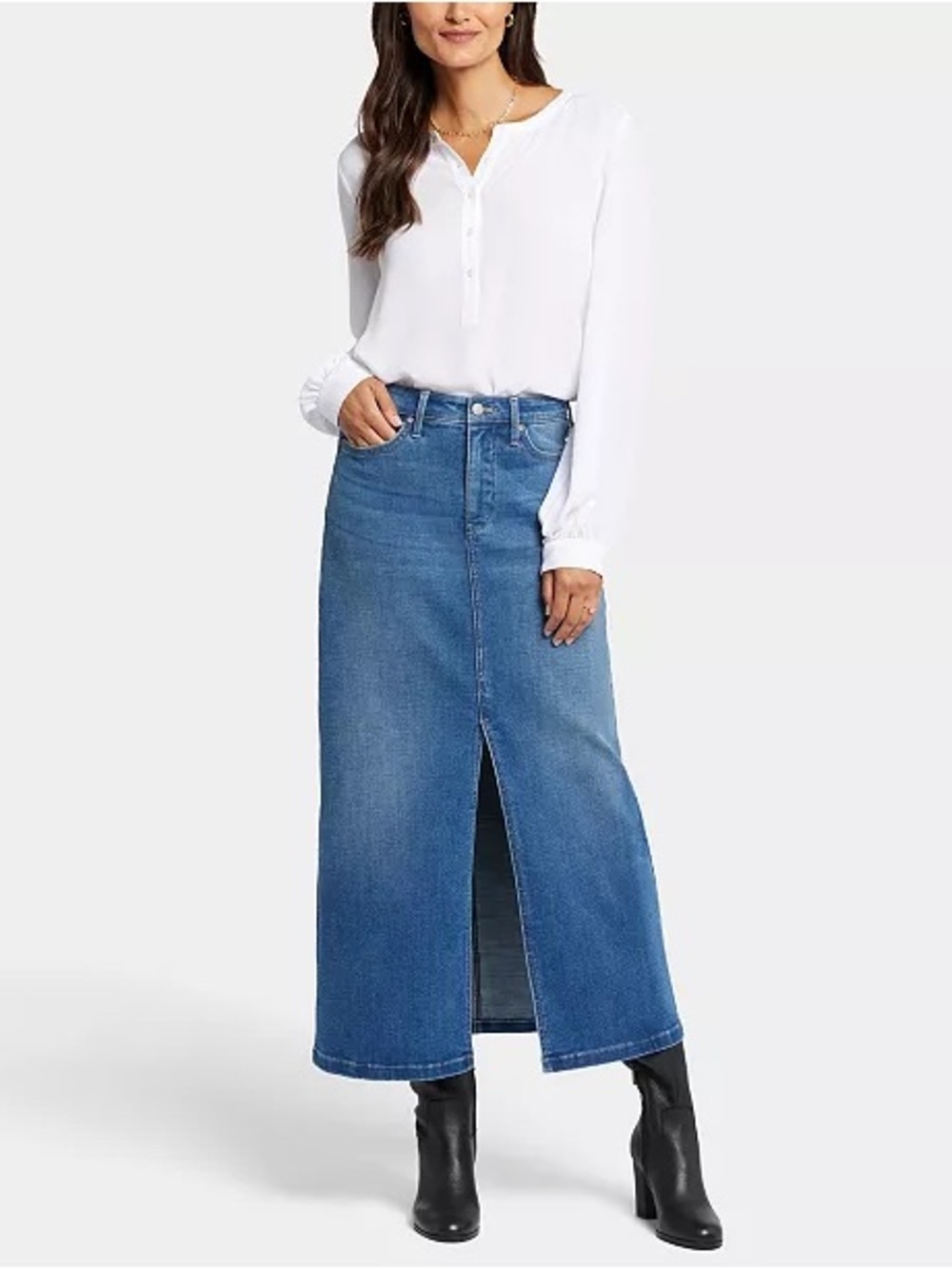NYDJ High Rise Denim Skirt Sz 8